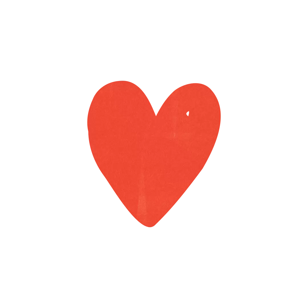 Variety Squiggle Shape - red heart